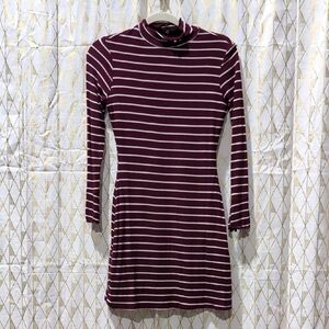 Striped Maroon Dress